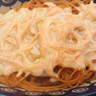 焼きチーズカレーのパスタ